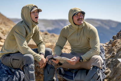 L-R: Bronsen Iverson and Ryan Stewart compete on episode 203, "Grit Trumps Calories" on Race to Survive: New Zealand, location and date not specified | Photo by Brian Finestone courtesy of USA Network
